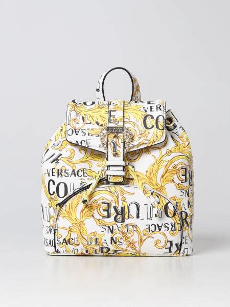 versace white backpack|Versace free backpack.